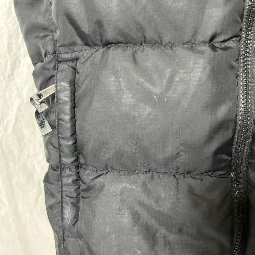 North Face Girls Sz‎ L Black Down Puffer Vest 600 Fill
